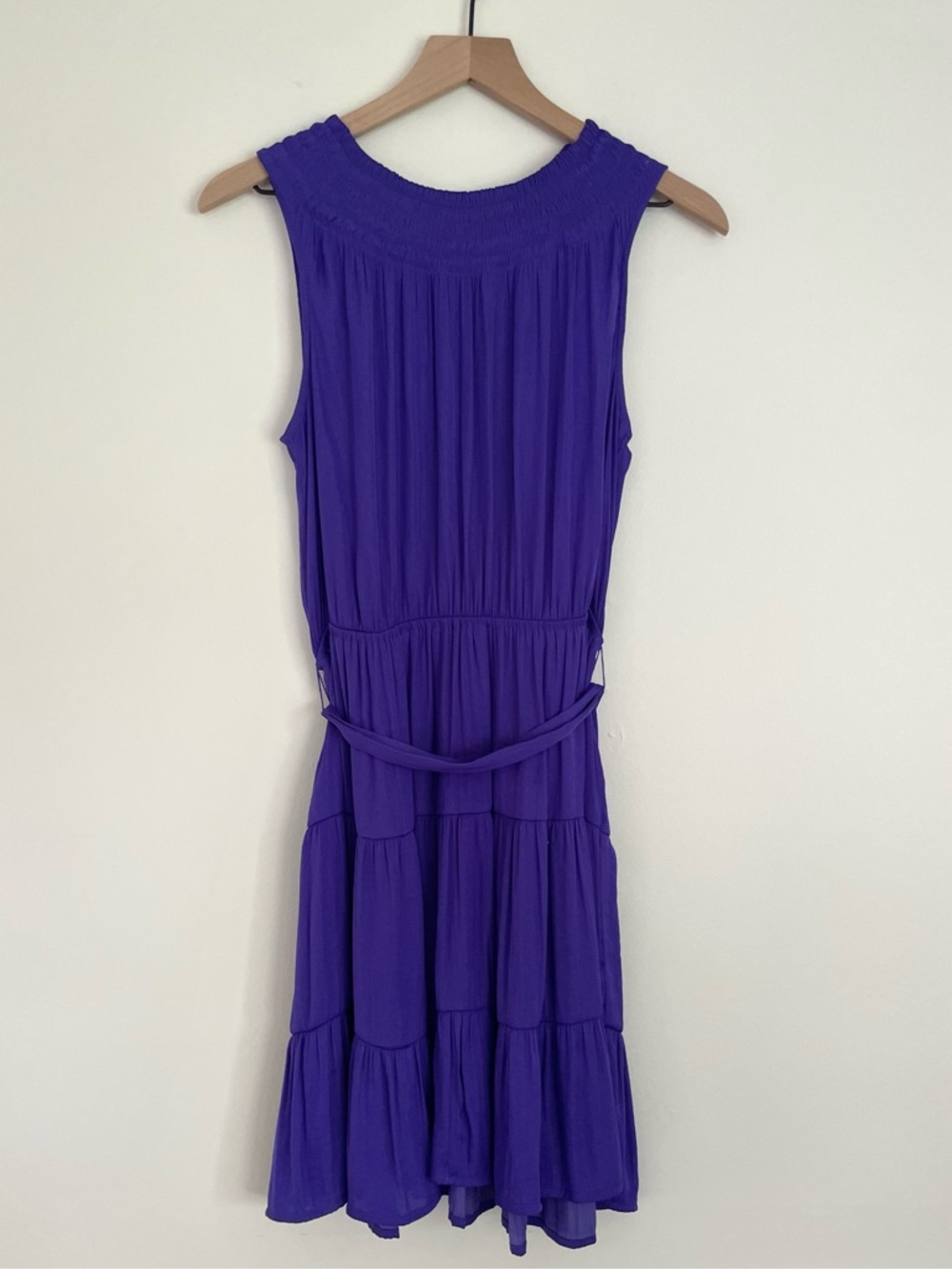 Simply Vera Vera Wang Sleeveless Violet Tiered Dress with Self-Tie